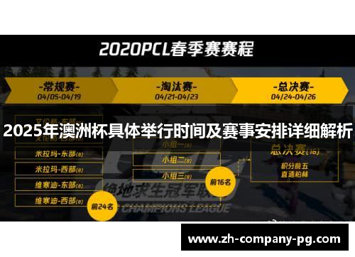 2025年澳洲杯具体举行时间及赛事安排详细解析