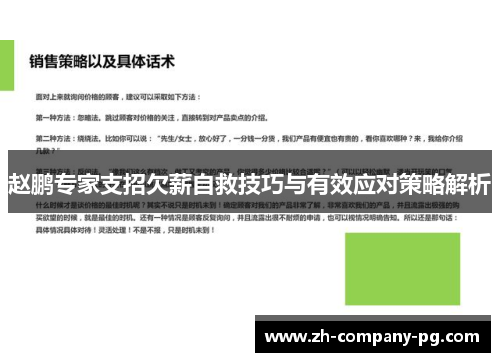 赵鹏专家支招欠薪自救技巧与有效应对策略解析